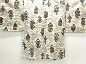 大正ロマン　草花模様織り出し銘仙羽織